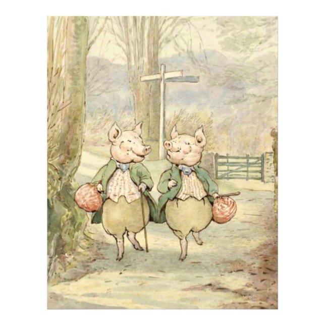 Foto Alexander e Pigling Bland por Beatrix Potter (Frente)