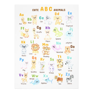 Foto Alfabeto Animal ABC Animais fofos