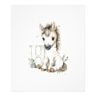 Foto Alfabeto de adoráveis animais bebês em aquarela Ca