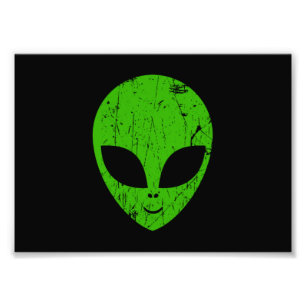 Foto alienígena verde da extraterra de ficção cient