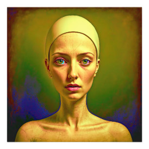 Foto Alma de porcelana rachada - Retrato colorido
