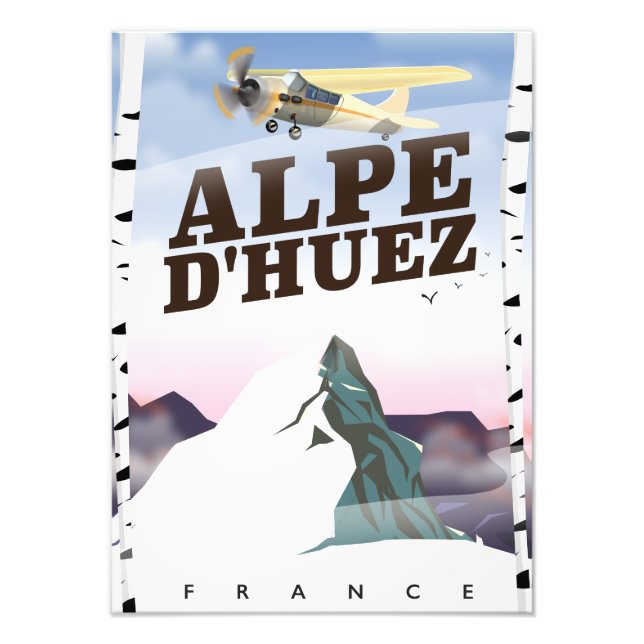 Foto Alpe d'Huez, poster de viagens de esqui da França (Frente)
