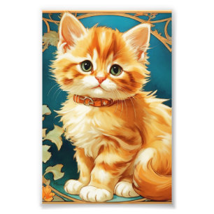 Foto Alphonse Mucha Art Nouveau Cat