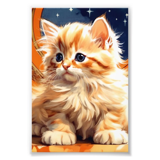 Foto Alphonse Mucha Art Nouveau Orange Cat (Frente)