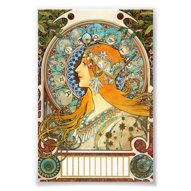 Foto Alphonse Mucha Art Nouveau Zodiac (Frente)