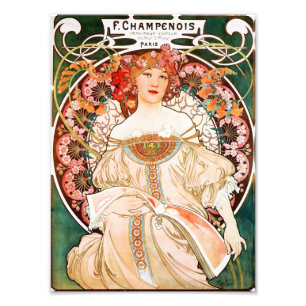Foto Alphonse Mucha F. Champenois Impressão