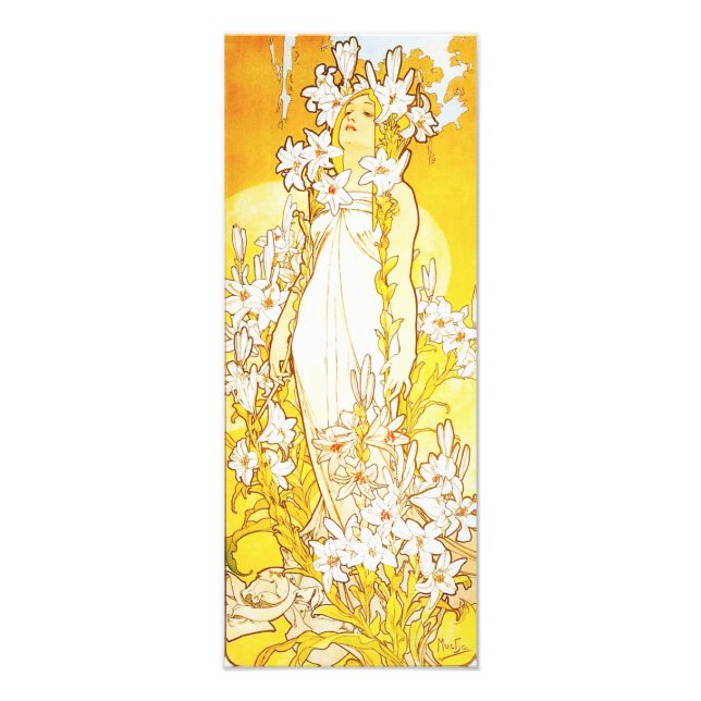 Foto Alphonse Mucha Lily Impressão (Frente)