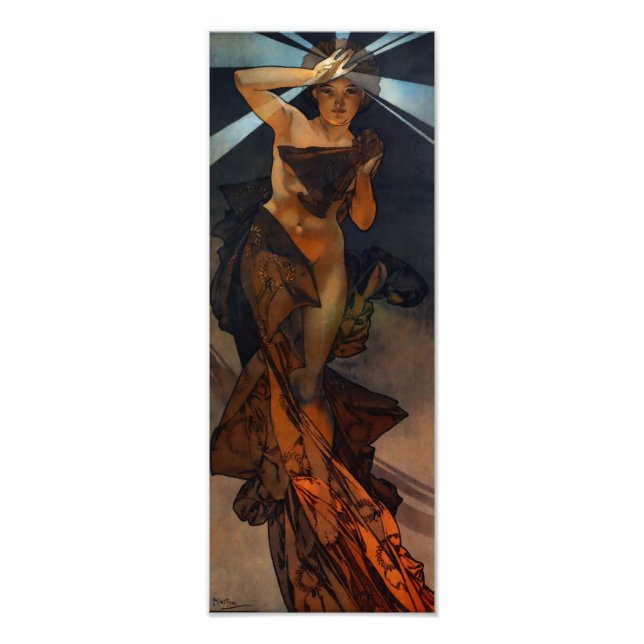 Foto Alphonse Mucha Morning Impressão (Frente)