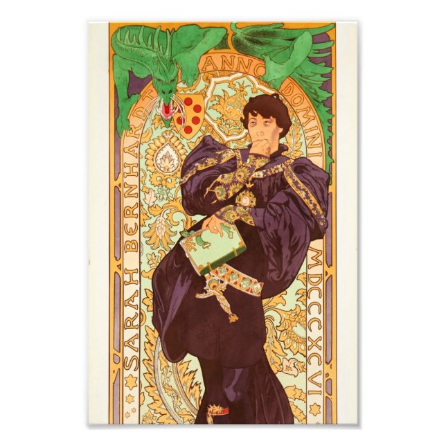 Foto Alphonse Mucha Prince e Dragon (Frente)