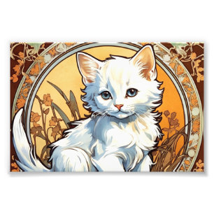 Foto Alphonse Mucha Style Cat