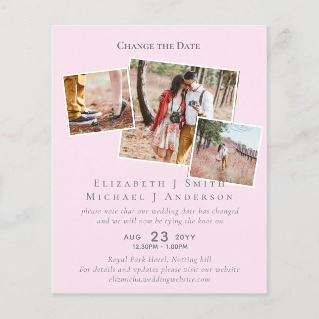 FOTO Alterar os planos de data Adiando qualquer ev (Frente)