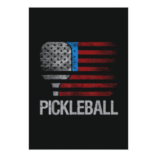 Foto Amante de Paddleball de Pickleball da Bandeira dos