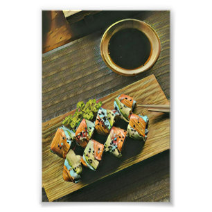 Foto Amante de sushi da comida japonesa