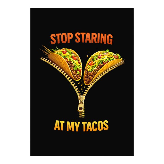 Foto Amante de Taco Divertido Para de Fitar (Frente)