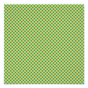 Foto Amarelo Dourado com Bolinhas Verde Esmeralda