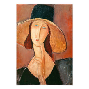 Foto Amedeo Modigliani - Jeanne Hebuterne em Grande Cha