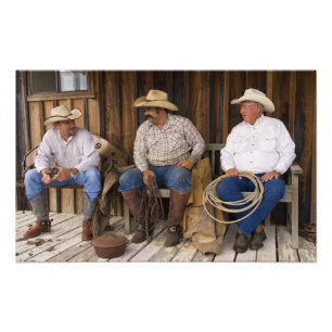 Foto America do Norte, EUA. Vaqueiros que relaxam e