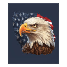American Flag Bald Eagle