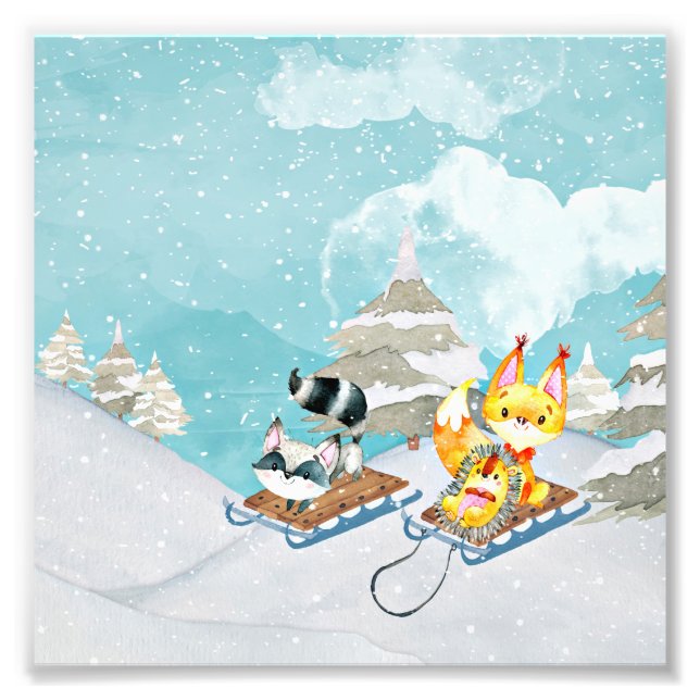 Foto Amigos da Floresta de Inverno - Ilustração do Cozi (Frente)