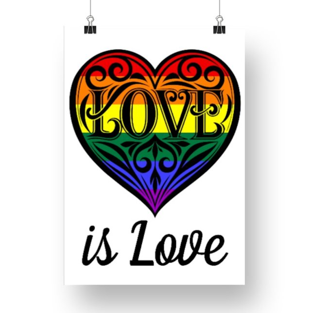 Foto Amor é Amor Coração Arco-Íris LGBTQ (Criador carregado)