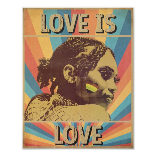 Foto Amor Retro é Amor Orgulho LGBTQ+ (Frente)