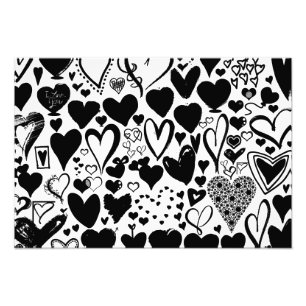 Foto Amor, Romance, Corações - Branco Negro