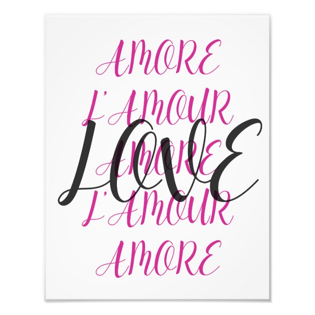 Foto Amore L’Amour Love Imintable Trendable Poster (Frente)
