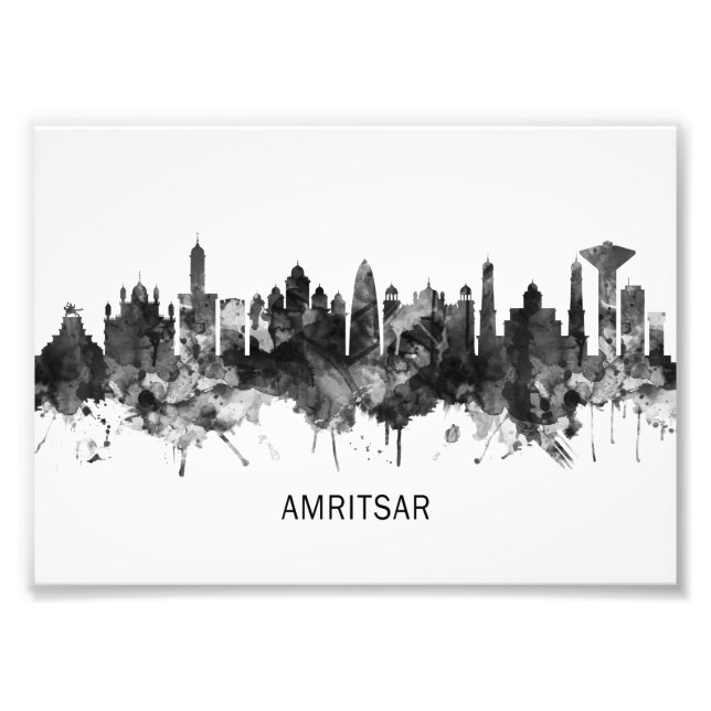 Foto Amritsar Punjab Skyline BW (Frente)