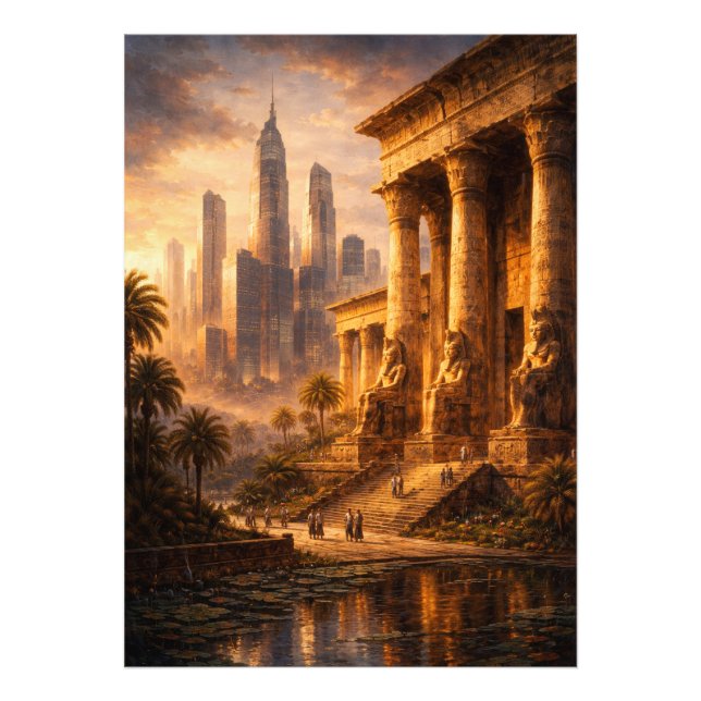 Foto Ancient Egypt Future Skyline Art (Frente)