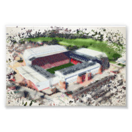 Foto Anfield Stadium Liverpool - Artistic Watercolour