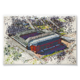 Foto Anfield Stadium Liverpool - Artistic Watercolour
