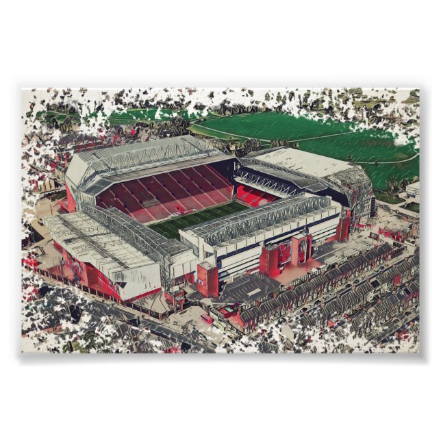 Foto Anfield Stadium Liverpool - Artistic Watercolour (Frente)