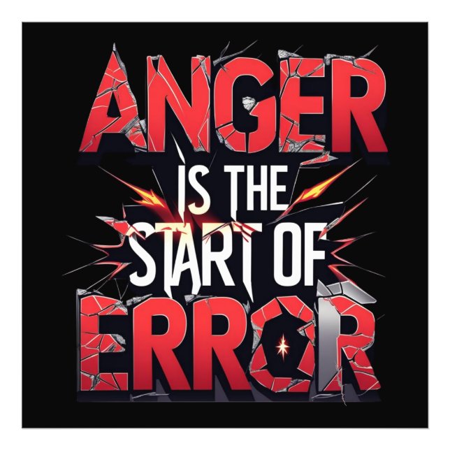 Foto Anger is the Start of Error | Powerful Quote (Frente)
