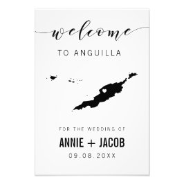Foto Anguilla Map Wedding Sinal De Boas-Vindas,