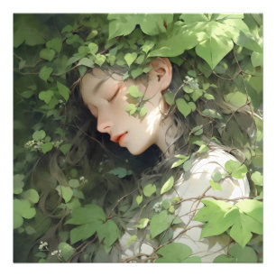 Foto Anime Girl Green leep