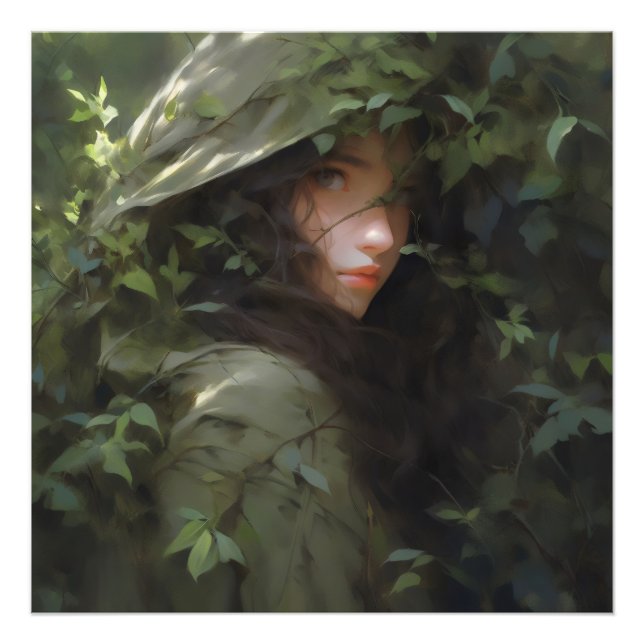 Foto Anime Mulher Menina da Floresta (Frente)