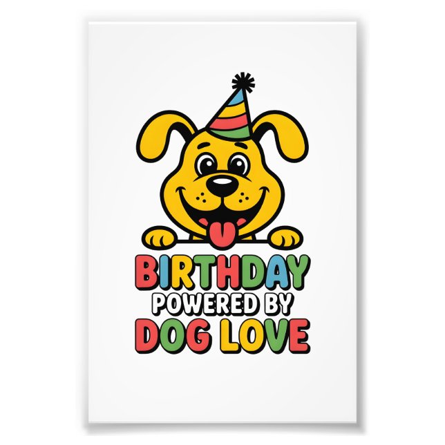 Foto Aniversário com o Poder do Amor Canino (Frente)