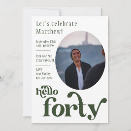 Foto Aniversário Convite para ele | Quarenta