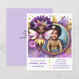 Foto: Aniversário Pequeno Fada Negra Roxo Africano