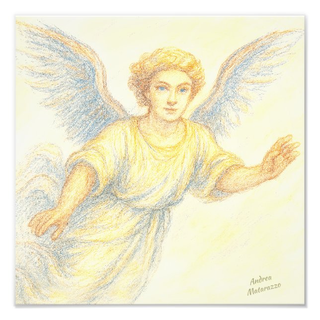 Foto Anjo em voo com um sorriso (Frente)