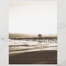 foto antiga do pier de San Clemete na praia da Cal