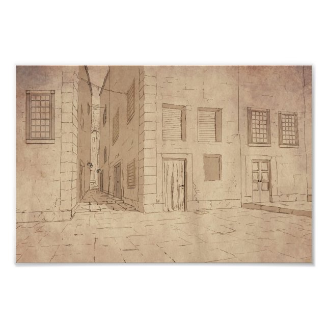 Foto Antigo impressão italiano / imagem / arte na pared (Frente)