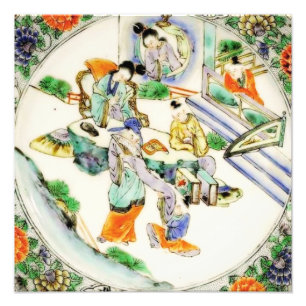 Foto Antiguidade Chinesa Vintage Floral Branca Chinoise