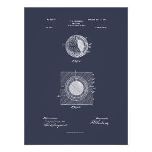 Foto Antique Golf Ball 1902, Desenho de Patentes