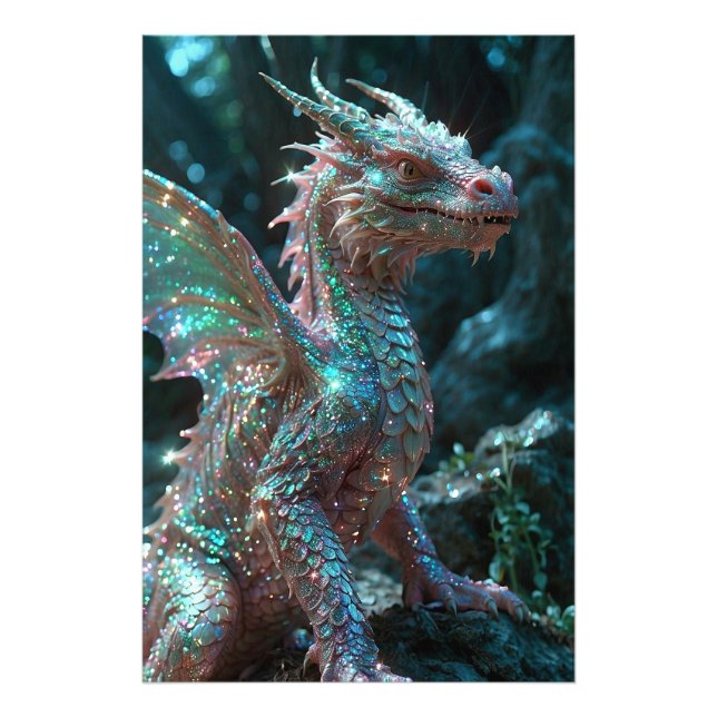 Foto *~* AP88 Glittery Fantasy Dragon Trabalho de arte  (Frente)