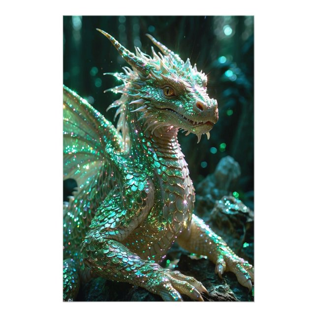 Foto *~* AP88 Glittery Fantasy Dragon Wall Art 5 (Frente)
