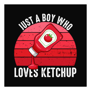 Foto Apenas um garoto que ama ketchup