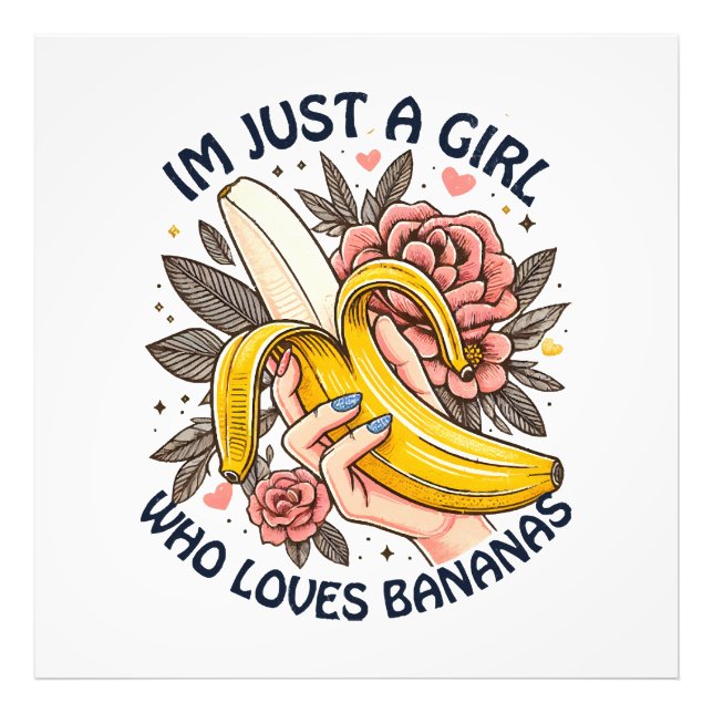 Foto Apenas Uma Garota Que Ama Bananas  (Frente)