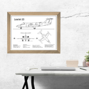 Foto Aprenda 23 - Planos de desenho de projeto de avião