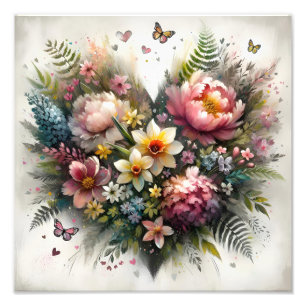 Foto Aquarela de Buquê Floral de Primavera